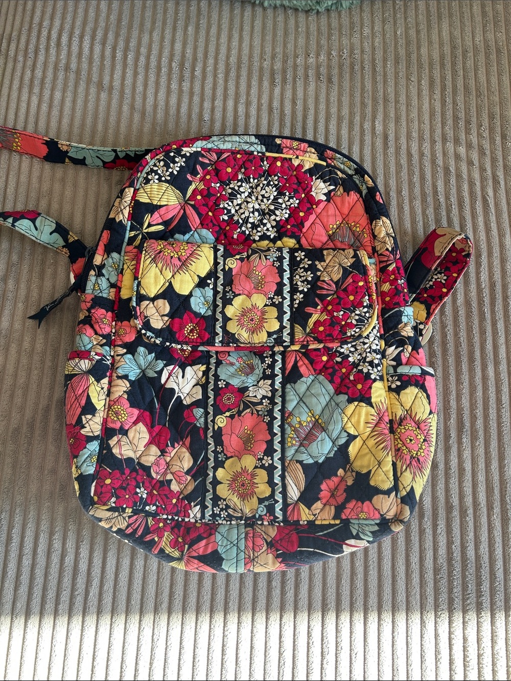 Vera Bradley Happy Snail pattern Quilted Mini Backpack